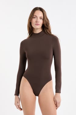 Long-sleeved High Neck Bodysuit;${refinementColor}