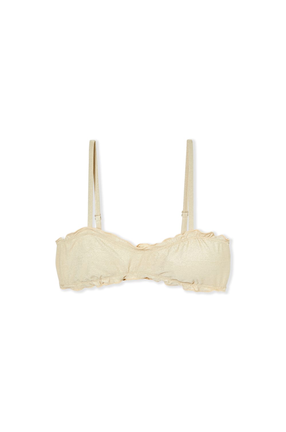 Haut de maillot de bain bandeau paillet&eacute; avec bretelles amovibles;${refinementColor}