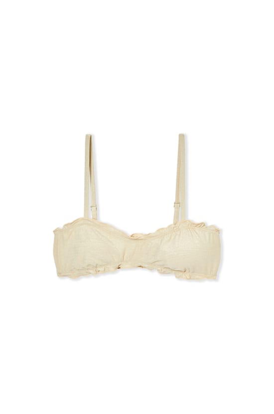 Haut de maillot de bain bandeau paillet&eacute; avec bretelles amovibles;${refinementColor}
