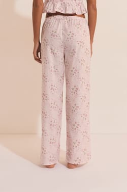 Pantalon de pyjama &agrave; motifs fleuris;${refinementColor}