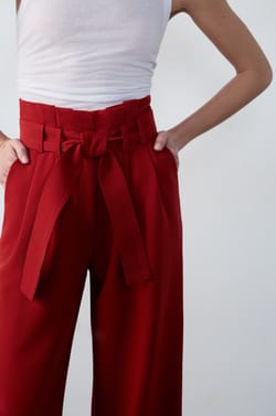 Wide Tie-Waist Trousers;${refinementColor}