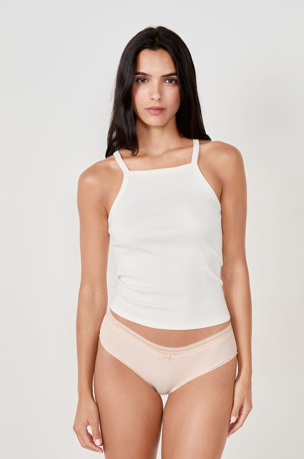 Boyshort in Microfiber with Lace Details;${refinementColor}