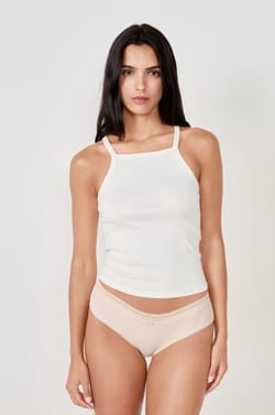 Boyshort in Microfiber with Lace Details;${refinementColor}