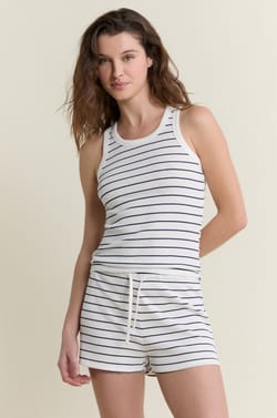 Top de pijama de algod&oacute;n con cuello redondo;${refinementColor}