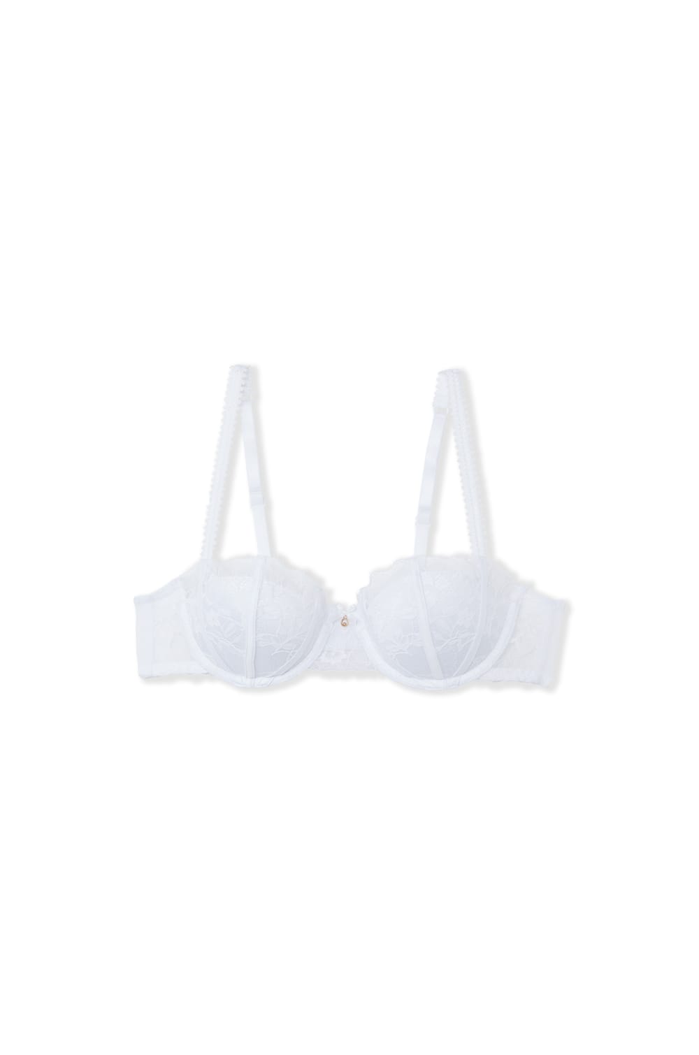 Soutien-gorge push up balconnet en dentelle et satin;${refinementColor}