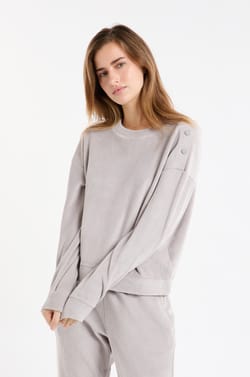 Round Neck Pajama Sweatshirt;${refinementColor}