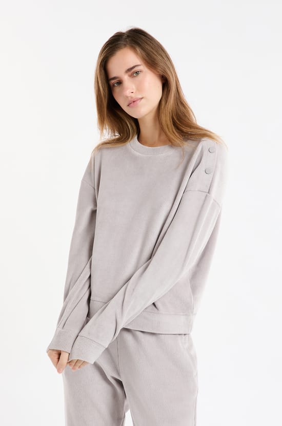 Pyjama-Sweatshirt mit Rundhalsausschnitt;${refinementColor}