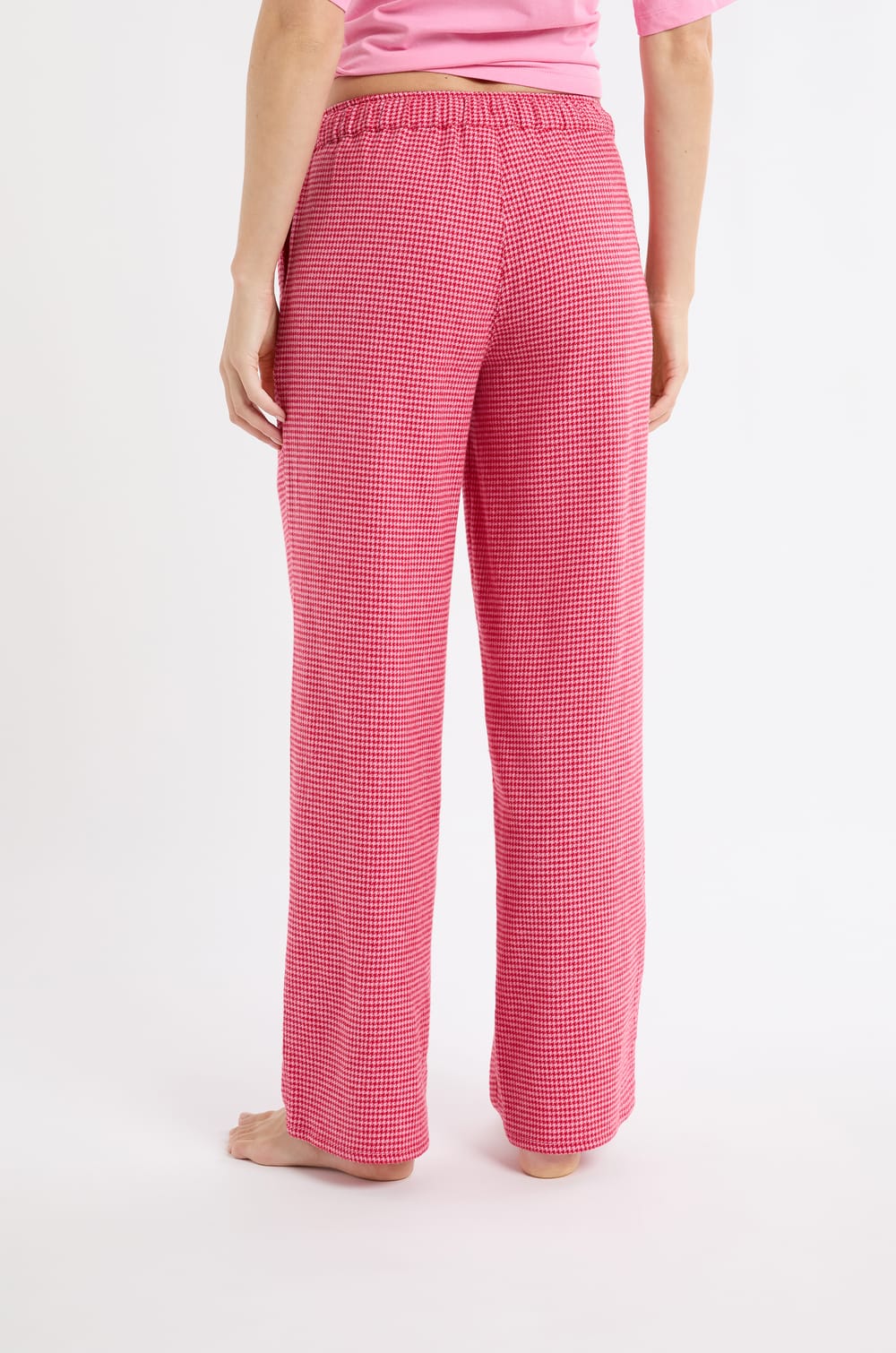 Checkered Cotton Pyjama Trousers;${refinementColor}