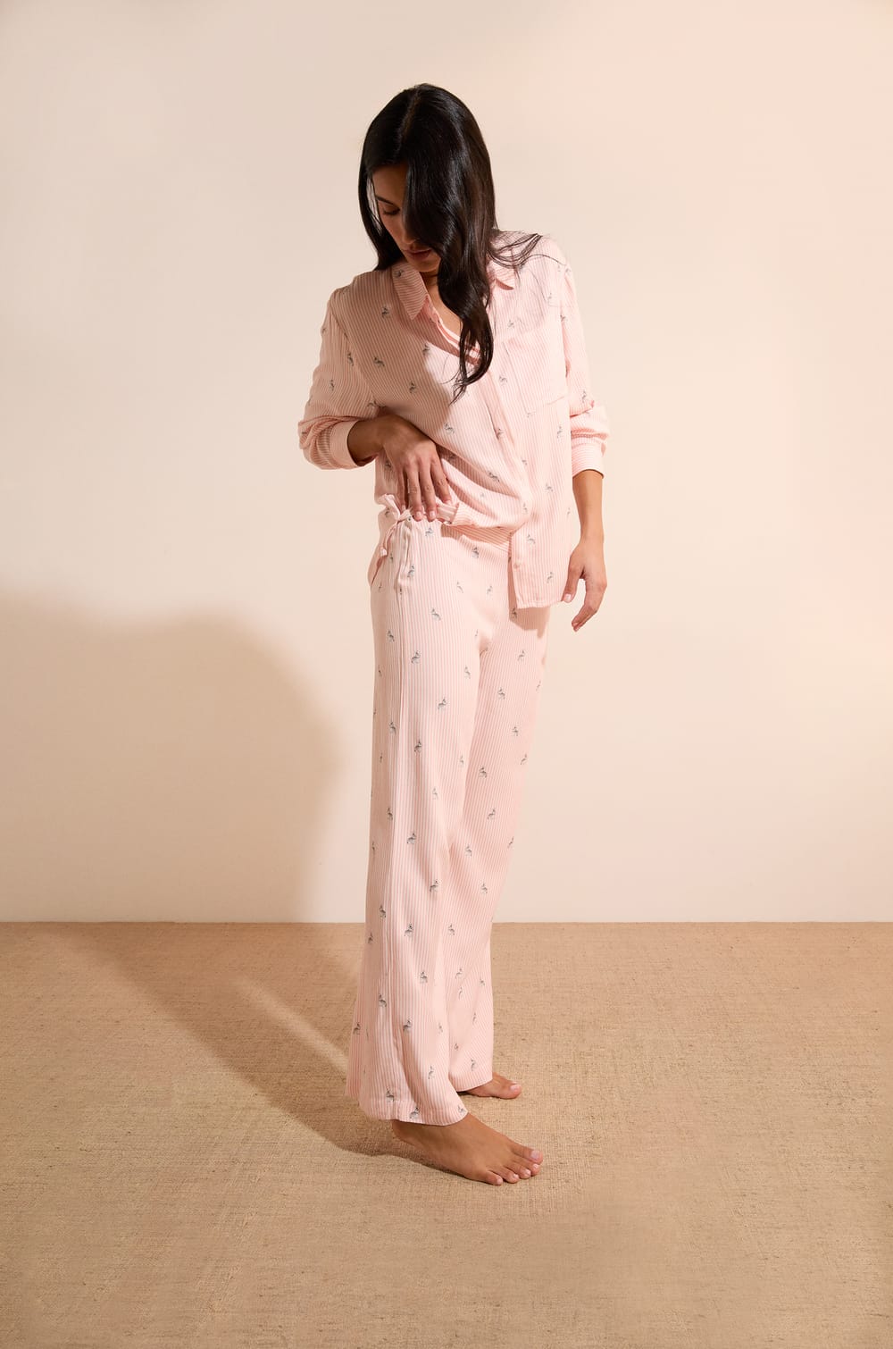 Pantalon de pyjama &agrave; motifs;${refinementColor}
