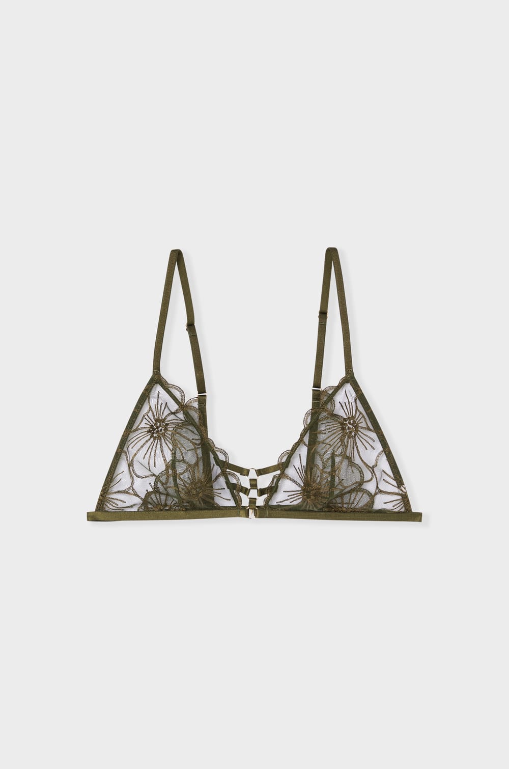 Embroidered Triangle Bralette;${refinementColor}