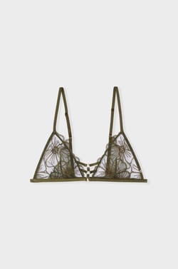 Embroidered Triangle Bralette;${refinementColor}
