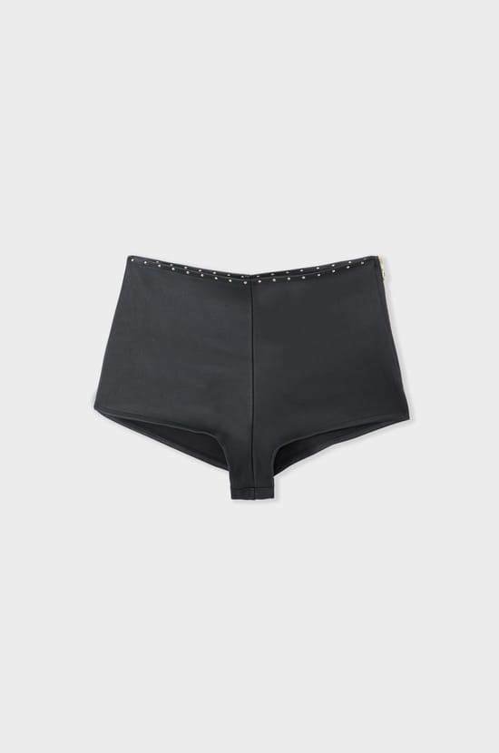 Leren boyleg shorty;${refinementColor}