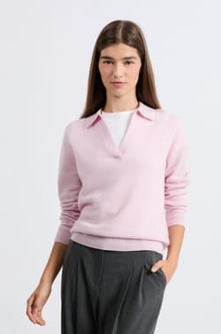 Polo Neck Cashmere Sweater;${refinementColor}