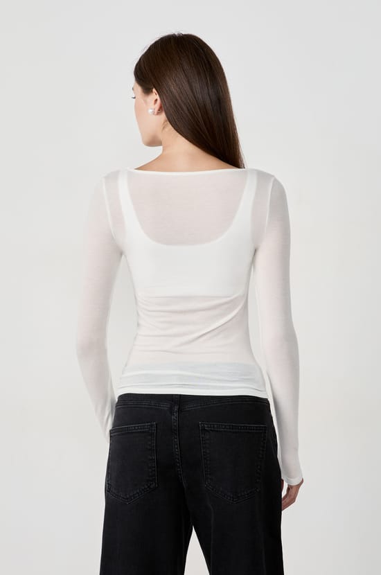 Boat neck T-shirt;${refinementColor}