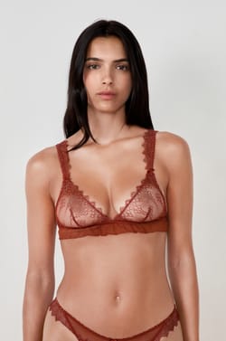 Soutien-gorge triangle en dentelle;${refinementColor}