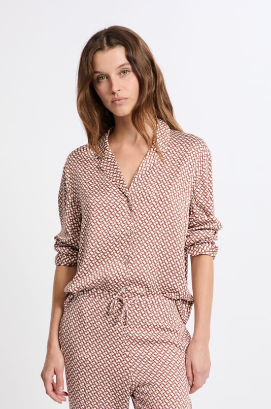 Chemise de pyjama à motifs;${refinementColor}