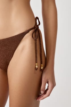 String Bikini Bottom Iridescent Swimwear;${refinementColor}