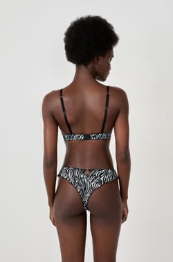 Classic zebra tulle bra;${refinementColor}