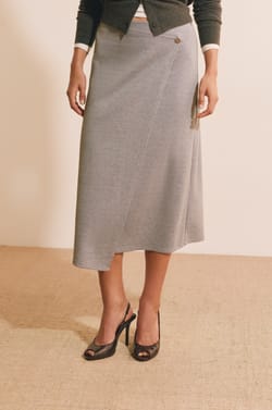 Jupe midi avec coton;${refinementColor}