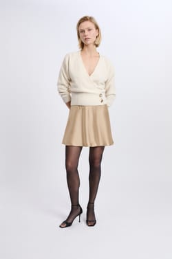 Jupe courte satinée;${refinementColor}