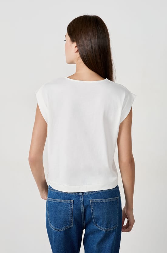 Cotton T-shirt with print;${refinementColor}