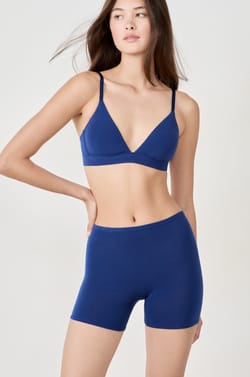 Short cycliste en coton biologique extensible;${refinementColor}