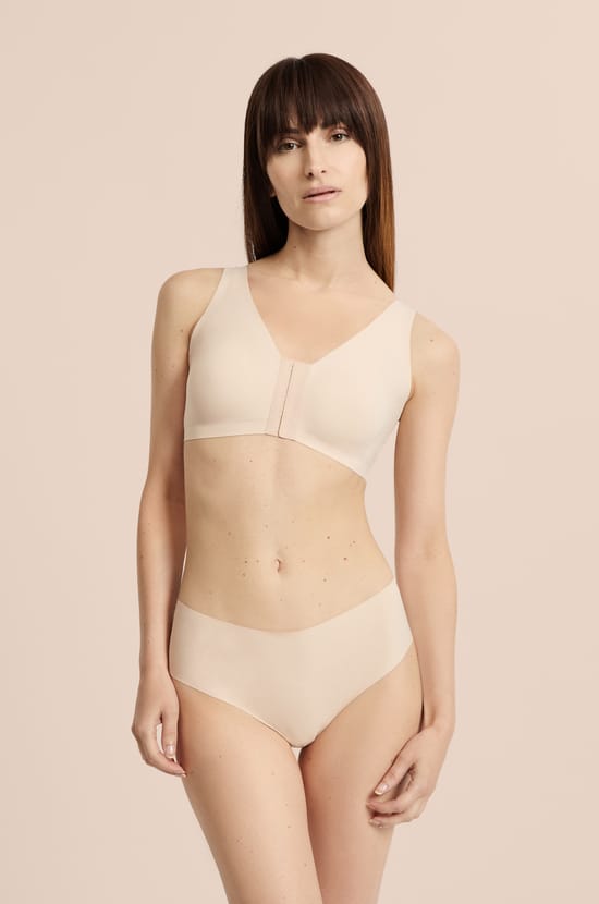 Soutien-gorge brassi&egrave;re sans armatures post-mastectomie avec ouverture devant;${refinementColor}