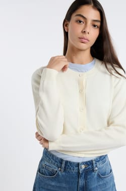 Gilet mini &agrave; manches longues;${refinementColor}