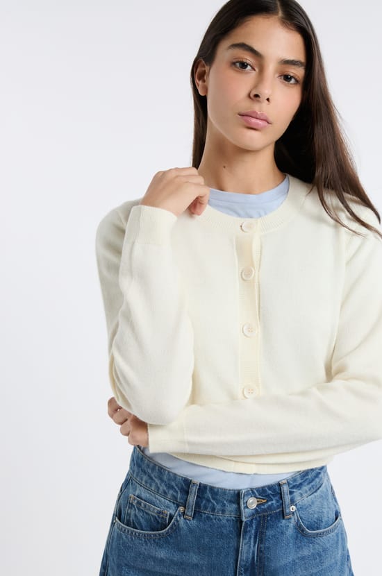 Gilet mini &agrave; manches longues;${refinementColor}