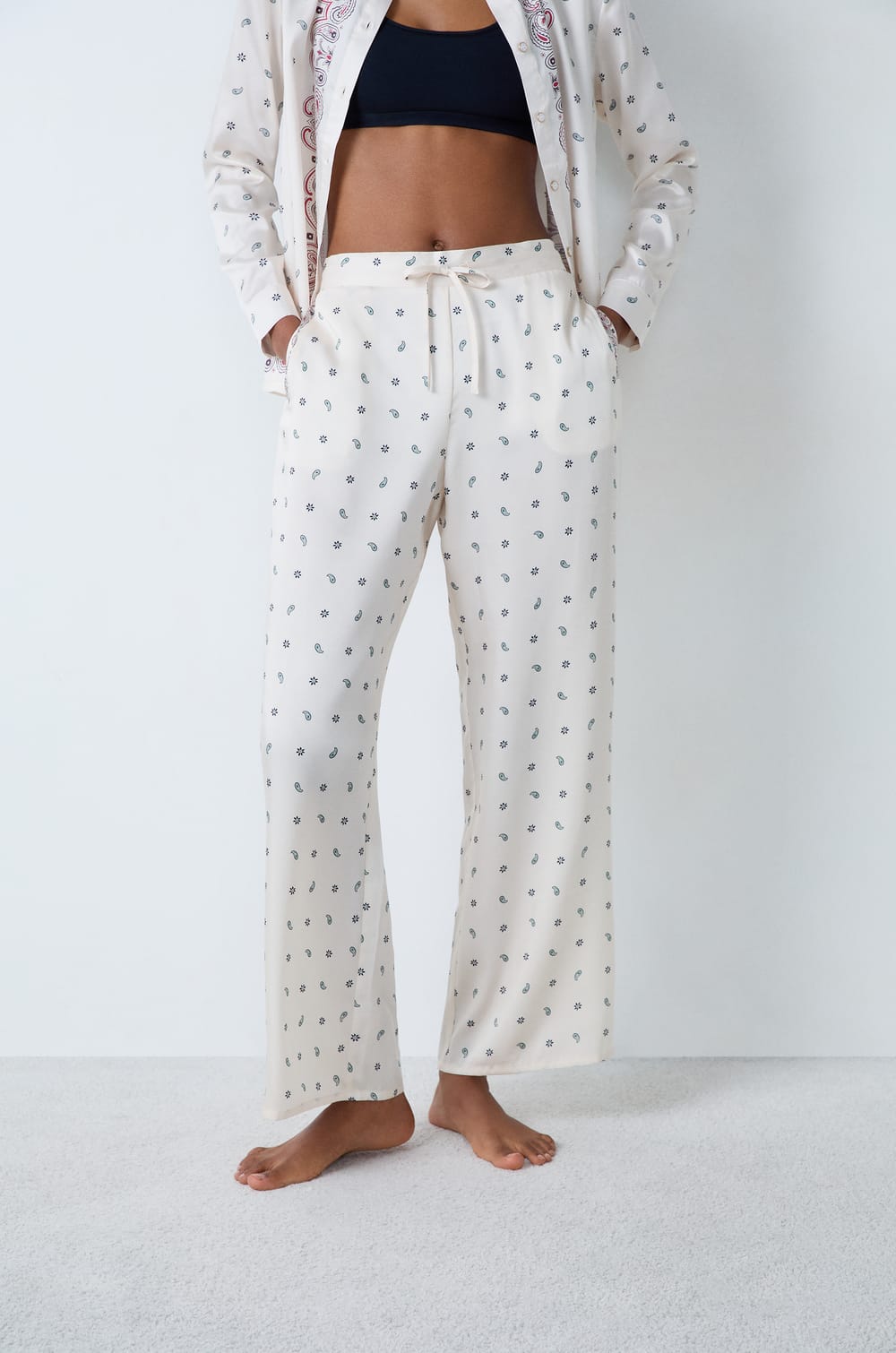 Patterned Pyjama Trousers;${refinementColor}