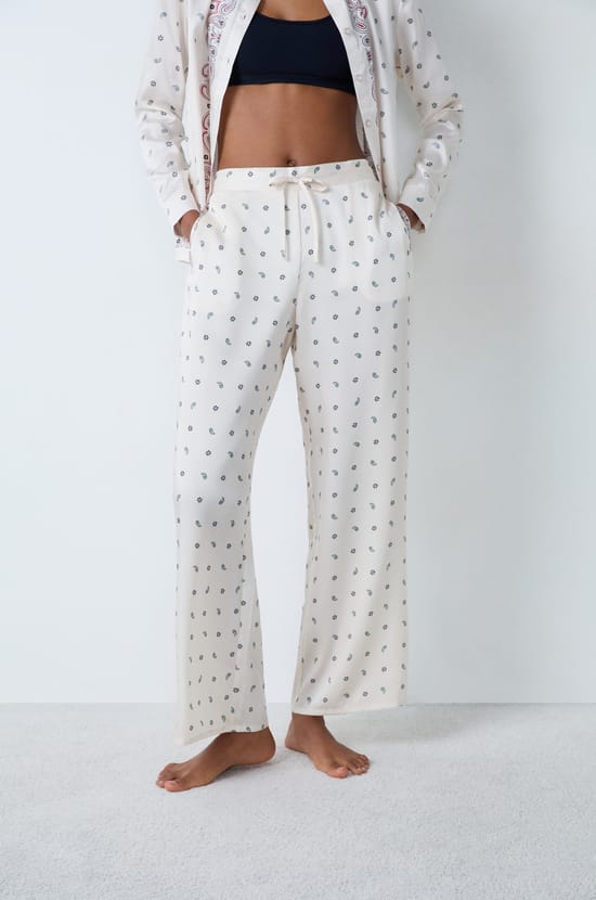 Pantalon de pyjama à motifs;${refinementColor}