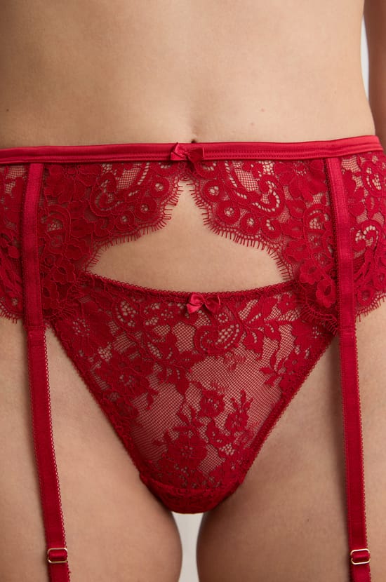 Porte-jarretelles en dentelle;${refinementColor}