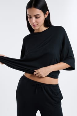 T-shirt de pyjama en modal;${refinementColor}