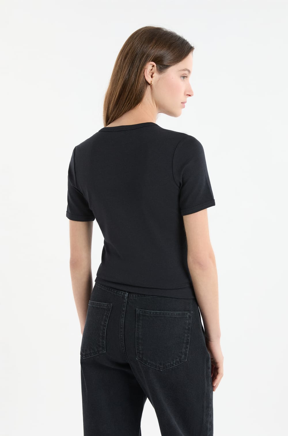 T-shirt manches courtes avec coton;${refinementColor}