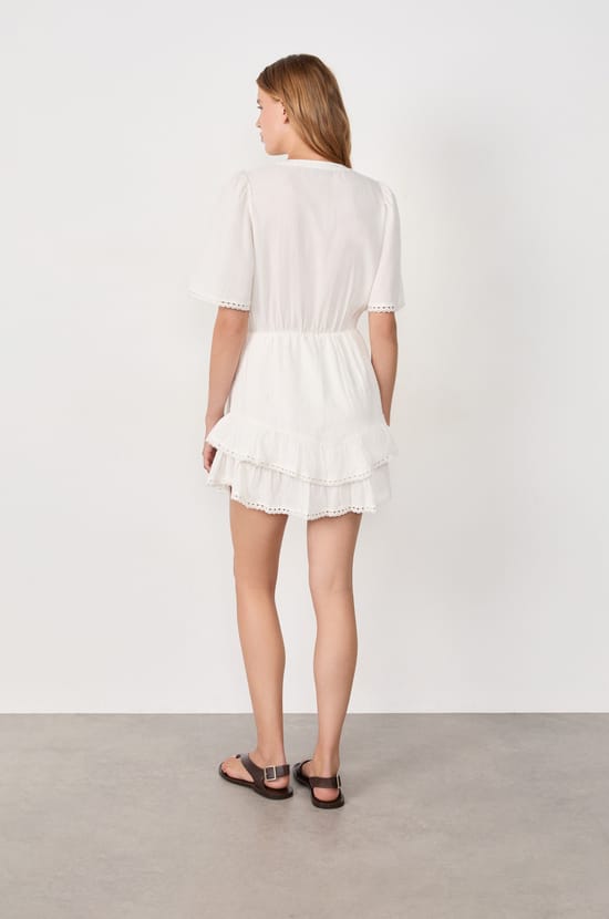 Robe en coton avec broderie;${refinementColor}