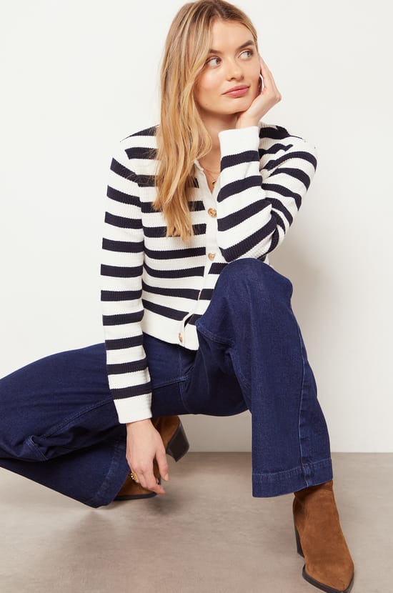 Striped Cardigan;${refinementColor}
