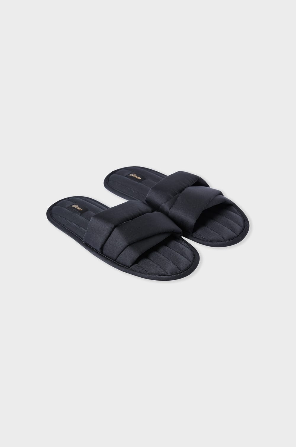 Satin flip-flop slippers;${refinementColor}