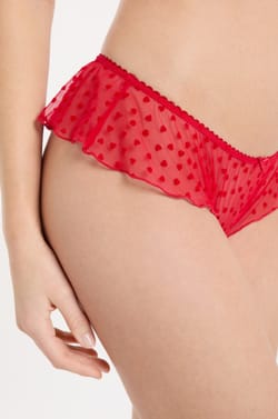 Tule shorty met hartflockprint;${refinementColor}