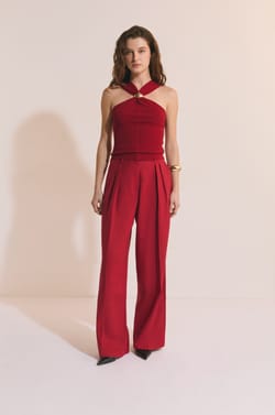 Pantal&oacute;n ancho de lino;${refinementColor}