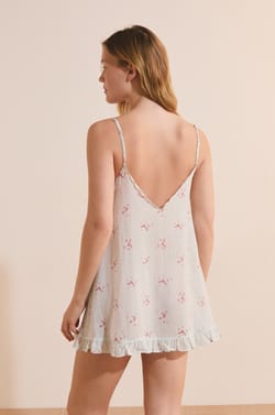 Nuisette &agrave; motif floral;${refinementColor}