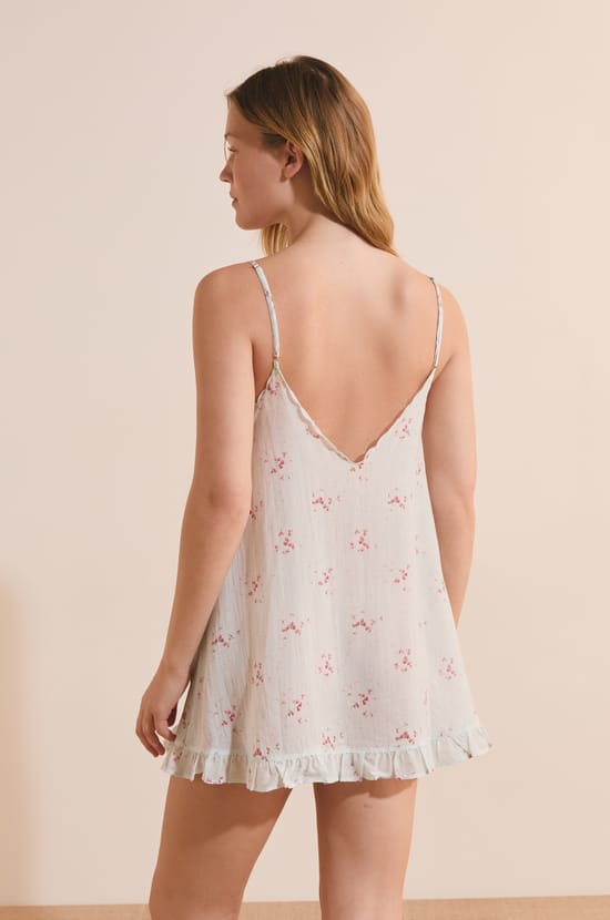 Nuisette &agrave; motif floral;${refinementColor}