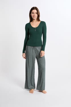 Round Neck Button-Down T-Shirt;${refinementColor}