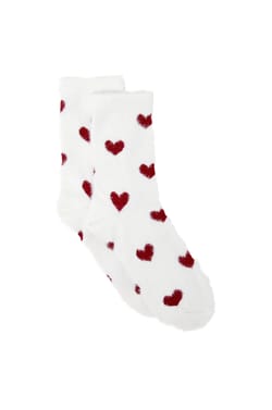 Chaussettes &agrave; motifs coeurs;${refinementColor}