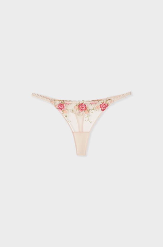 Embroidered Thong;${refinementColor}