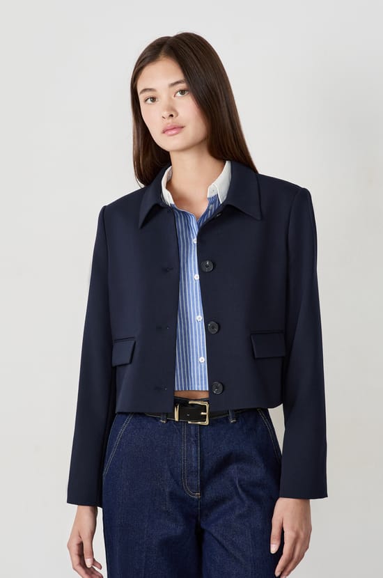 Veste de tailleur courte;${refinementColor}