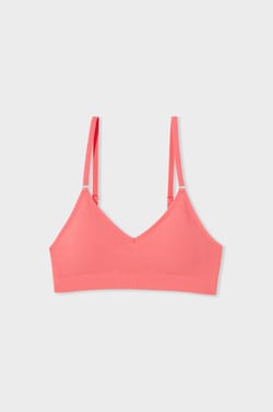 Naadloze bralette in biologisch katoen;${refinementColor}