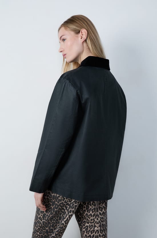 Parka with corduroy collar;${refinementColor}