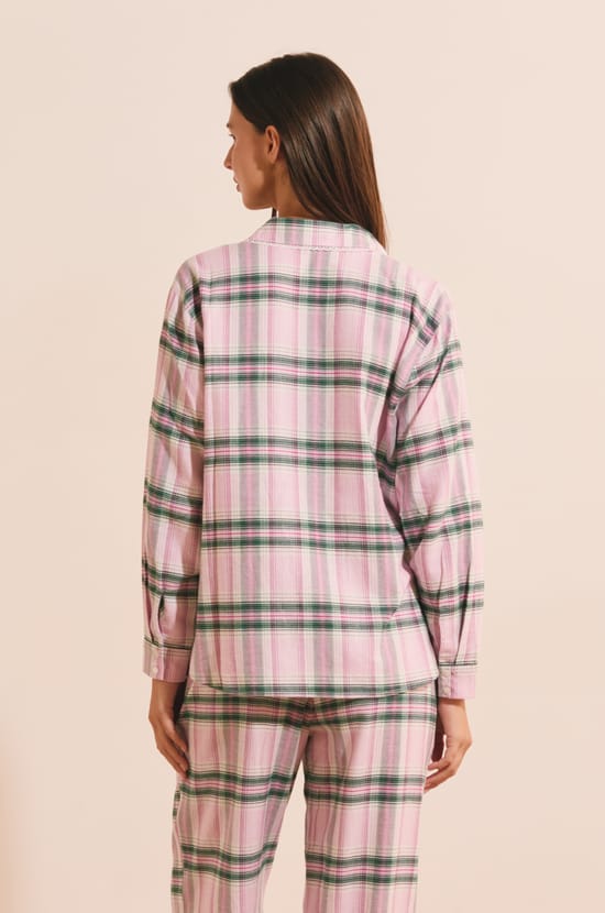 Chemise &agrave; carreaux avec coton;${refinementColor}