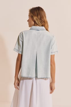 Camisa de algod&oacute;n de manga corta;${refinementColor}