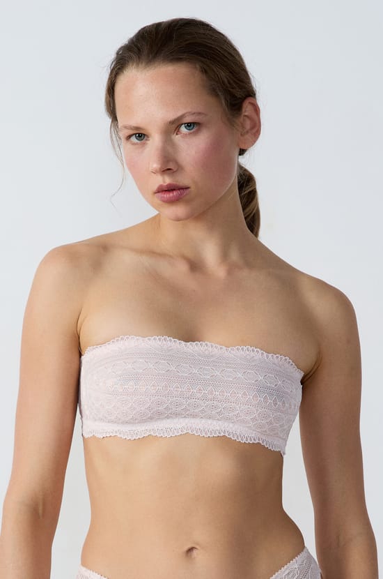 Lace Strapless Bra;${refinementColor}